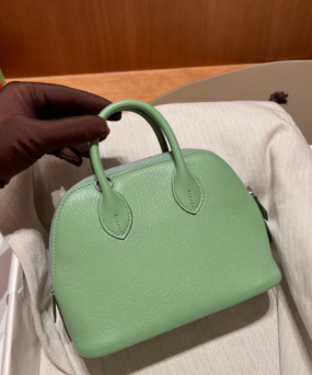 에르메스 미니 볼리드18 아보카도그린 은장 염소가죽